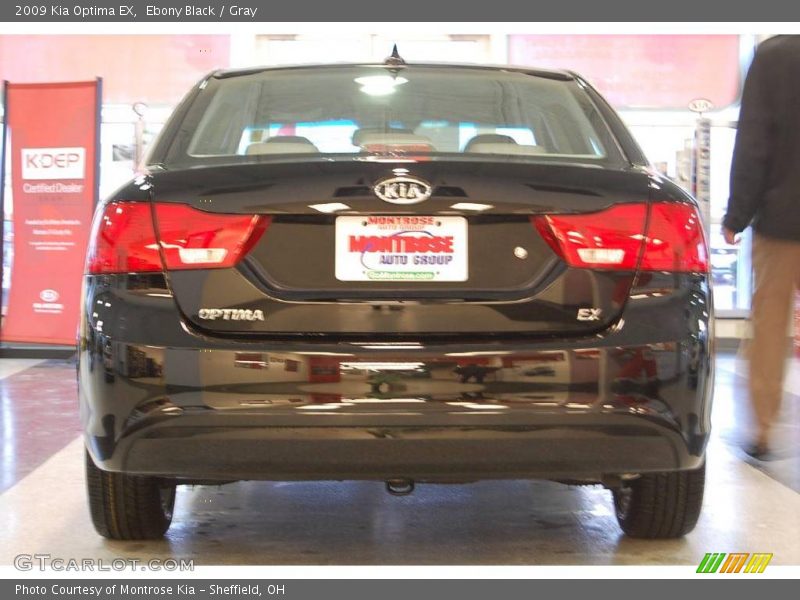 Ebony Black / Gray 2009 Kia Optima EX