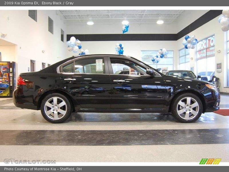 Ebony Black / Gray 2009 Kia Optima EX