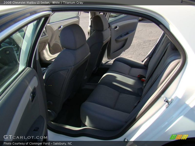 White / Titanium Gray 2008 Chevrolet Malibu LS Sedan