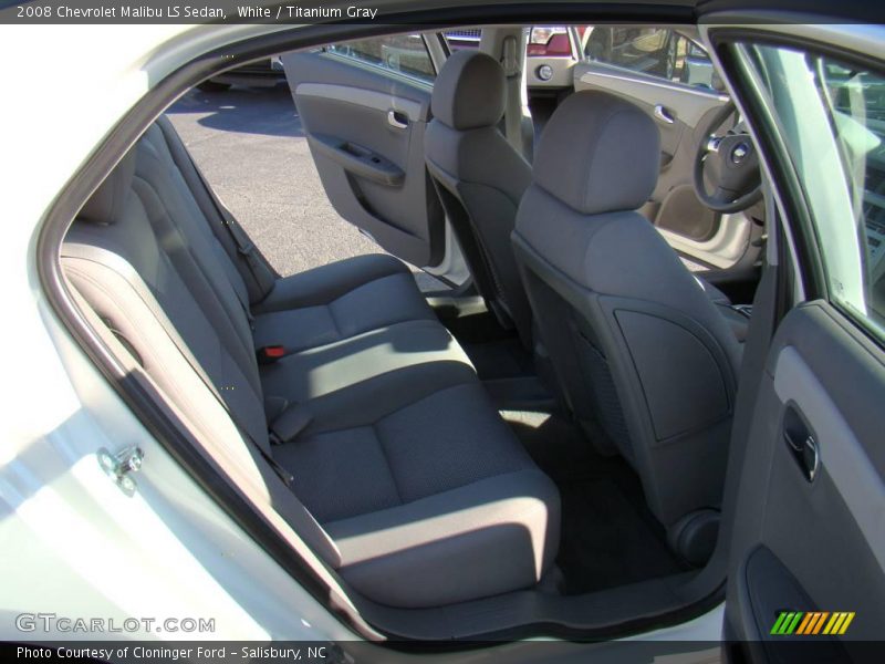 White / Titanium Gray 2008 Chevrolet Malibu LS Sedan