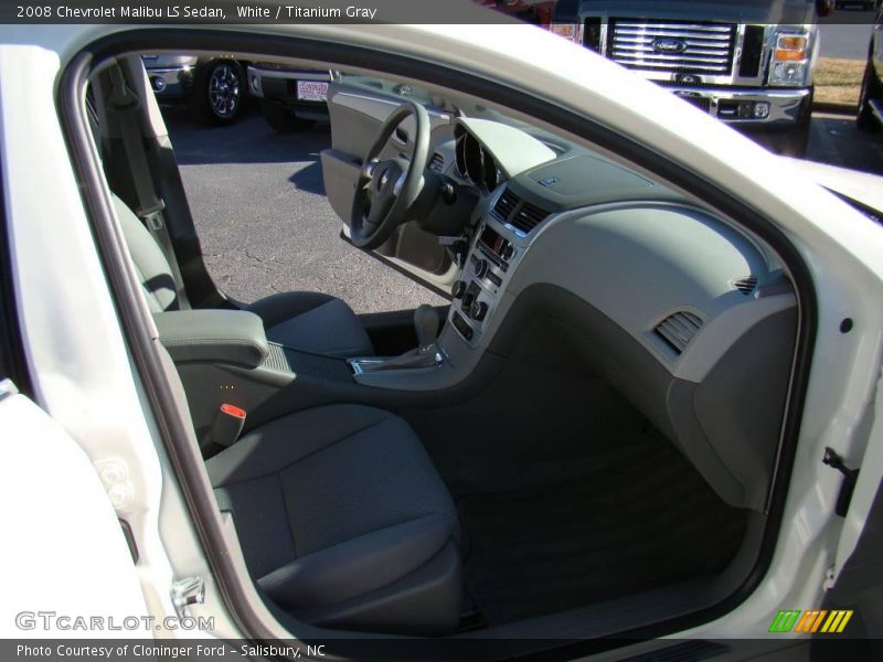 White / Titanium Gray 2008 Chevrolet Malibu LS Sedan