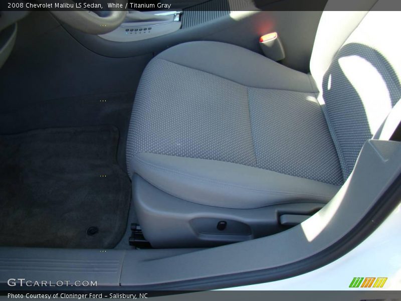 White / Titanium Gray 2008 Chevrolet Malibu LS Sedan
