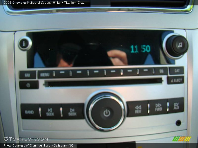 White / Titanium Gray 2008 Chevrolet Malibu LS Sedan