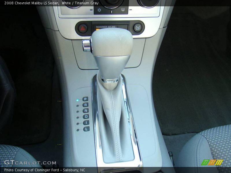 White / Titanium Gray 2008 Chevrolet Malibu LS Sedan