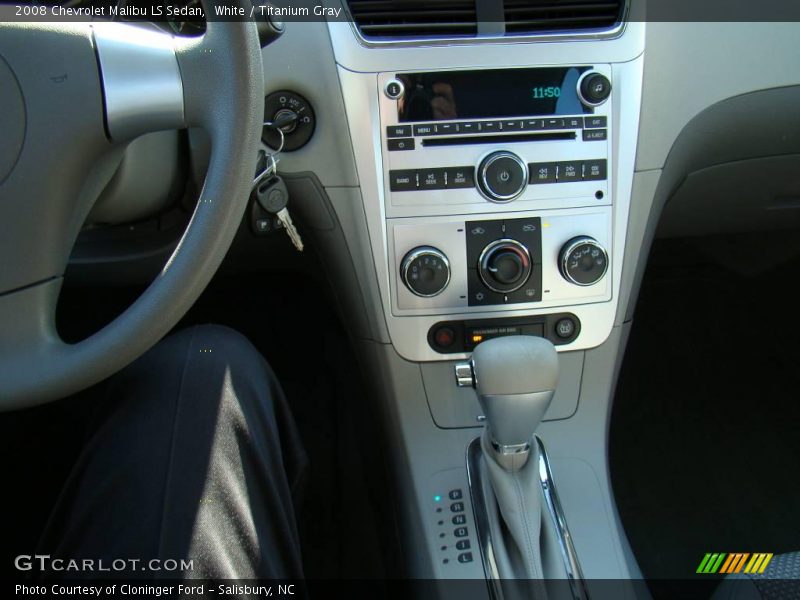 White / Titanium Gray 2008 Chevrolet Malibu LS Sedan