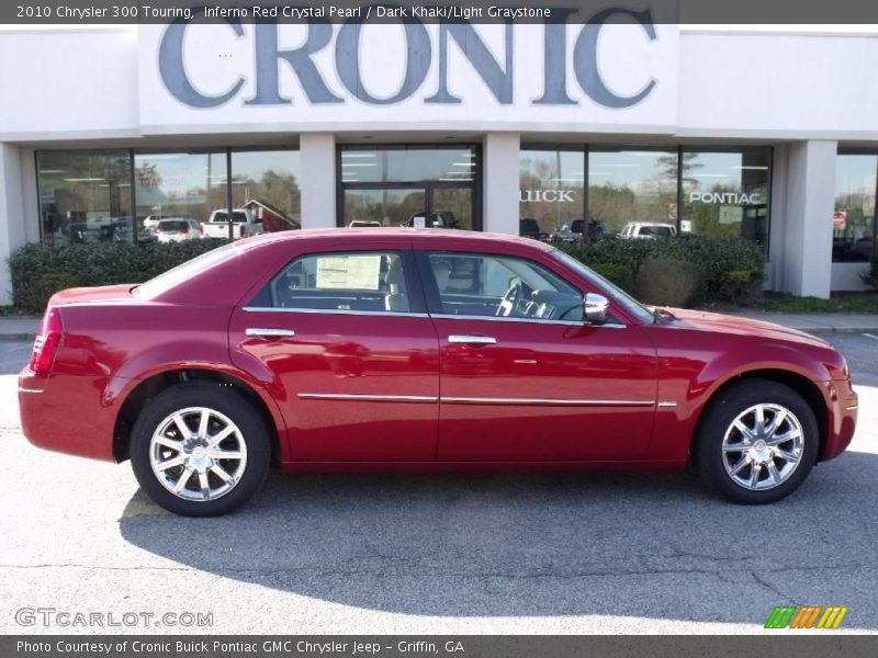 Inferno Red Crystal Pearl / Dark Khaki/Light Graystone 2010 Chrysler 300 Touring