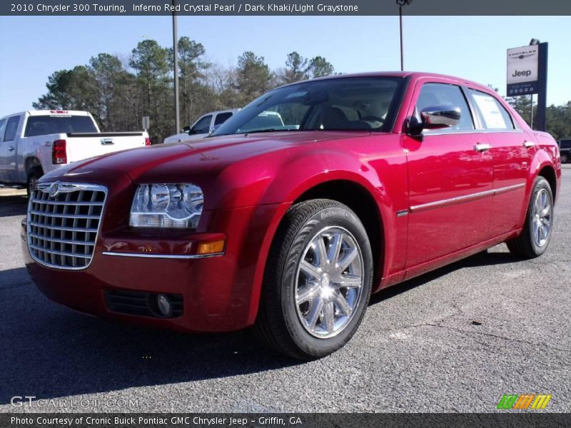 Inferno Red Crystal Pearl / Dark Khaki/Light Graystone 2010 Chrysler 300 Touring