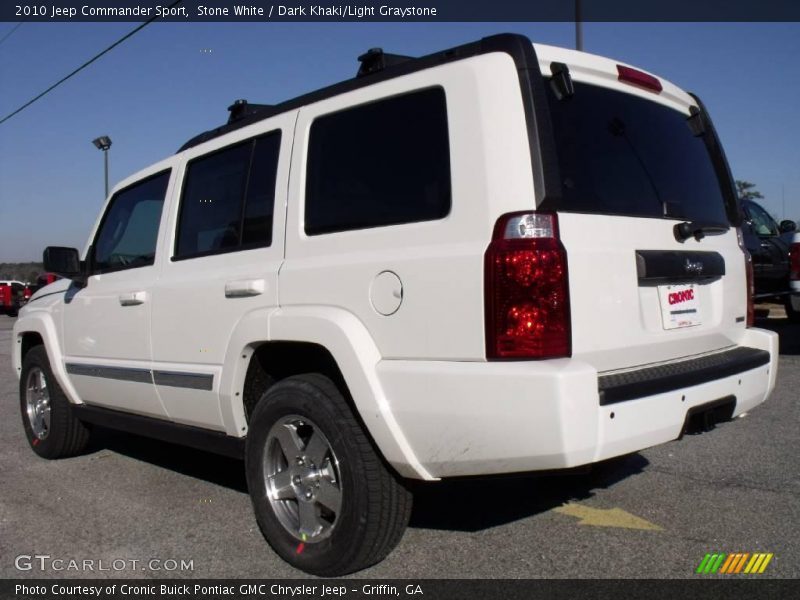 Stone White / Dark Khaki/Light Graystone 2010 Jeep Commander Sport
