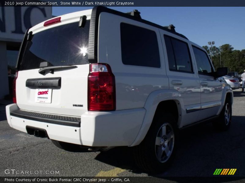Stone White / Dark Khaki/Light Graystone 2010 Jeep Commander Sport