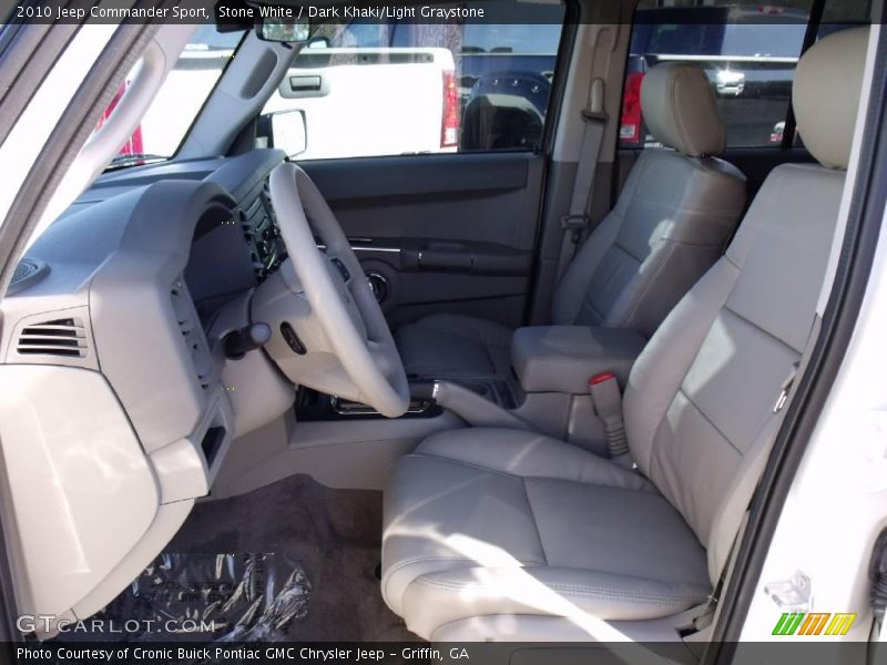 Stone White / Dark Khaki/Light Graystone 2010 Jeep Commander Sport