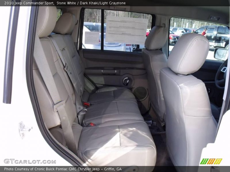 Stone White / Dark Khaki/Light Graystone 2010 Jeep Commander Sport