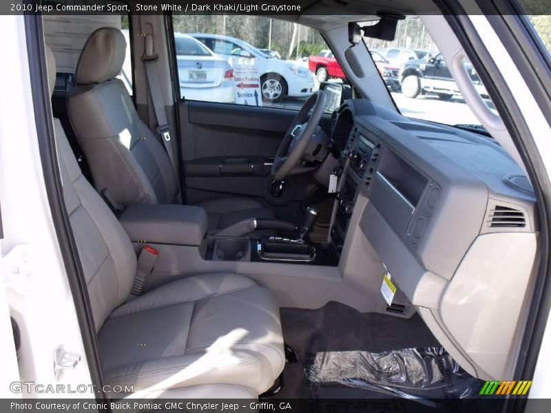 Stone White / Dark Khaki/Light Graystone 2010 Jeep Commander Sport