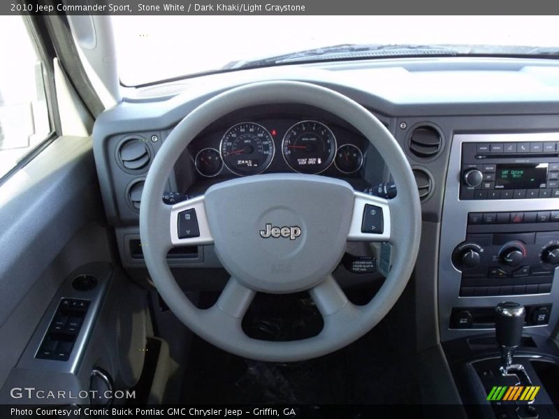 Stone White / Dark Khaki/Light Graystone 2010 Jeep Commander Sport