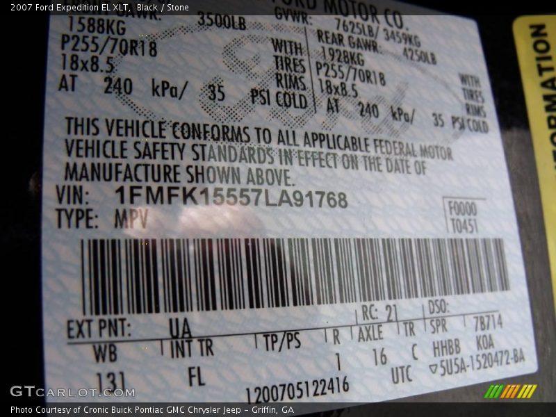 Black / Stone 2007 Ford Expedition EL XLT