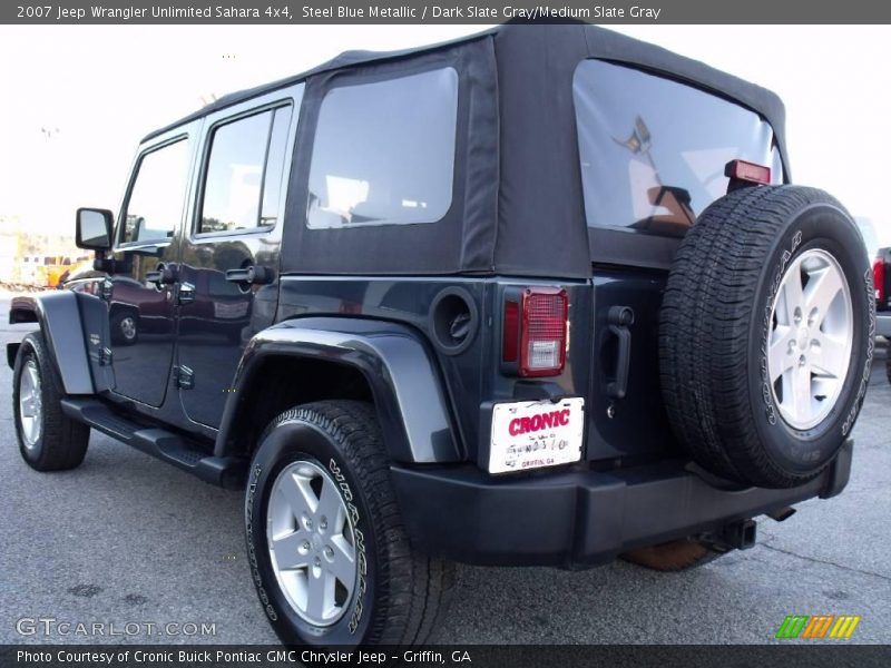 Steel Blue Metallic / Dark Slate Gray/Medium Slate Gray 2007 Jeep Wrangler Unlimited Sahara 4x4