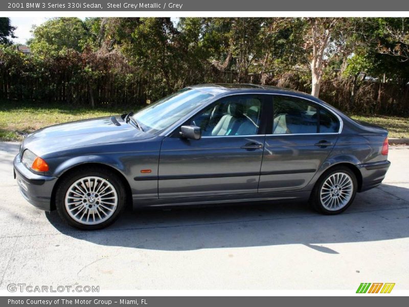 Steel Grey Metallic / Grey 2001 BMW 3 Series 330i Sedan