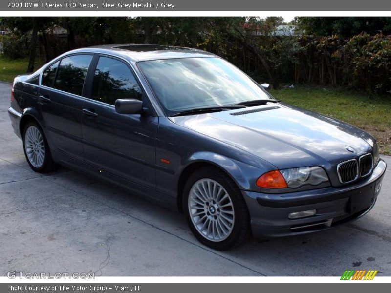 Steel Grey Metallic / Grey 2001 BMW 3 Series 330i Sedan