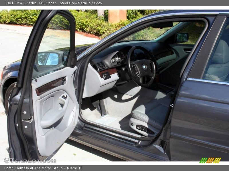 Steel Grey Metallic / Grey 2001 BMW 3 Series 330i Sedan