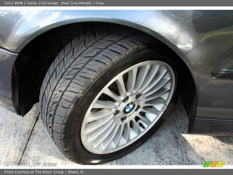 Steel Grey Metallic / Grey 2001 BMW 3 Series 330i Sedan