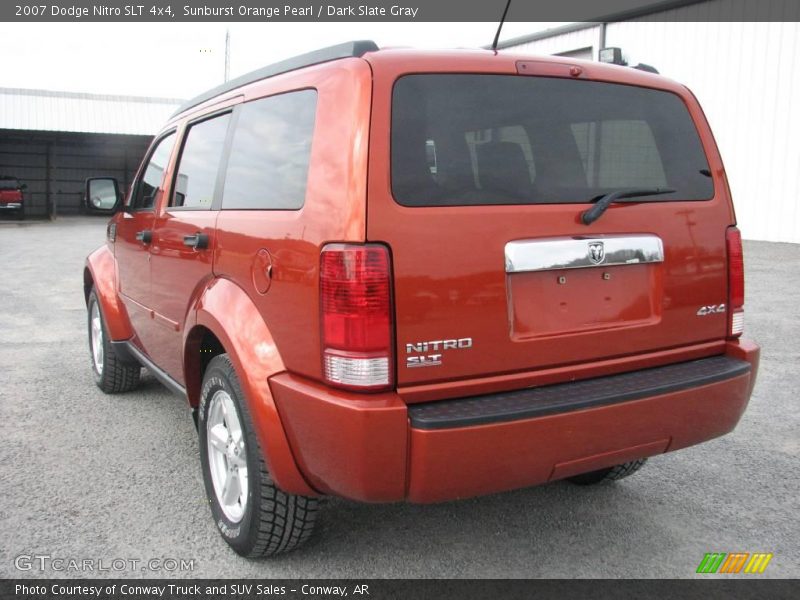 Sunburst Orange Pearl / Dark Slate Gray 2007 Dodge Nitro SLT 4x4
