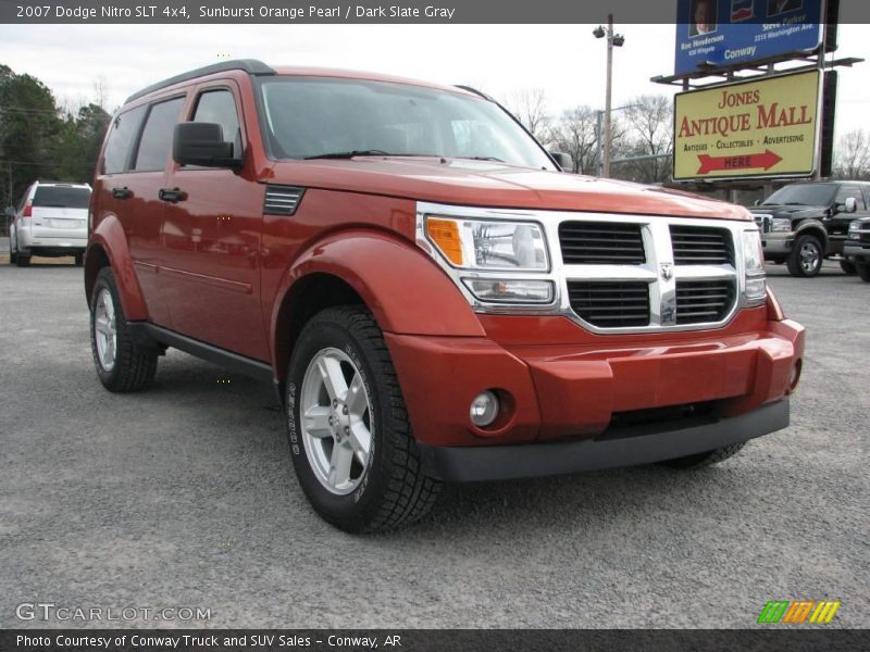 Sunburst Orange Pearl / Dark Slate Gray 2007 Dodge Nitro SLT 4x4
