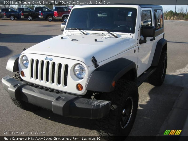 Stone White / Dark Slate Gray/Medium Slate Gray 2008 Jeep Wrangler X 4x4
