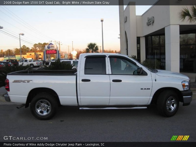 Bright White / Medium Slate Gray 2008 Dodge Ram 1500 SXT Quad Cab