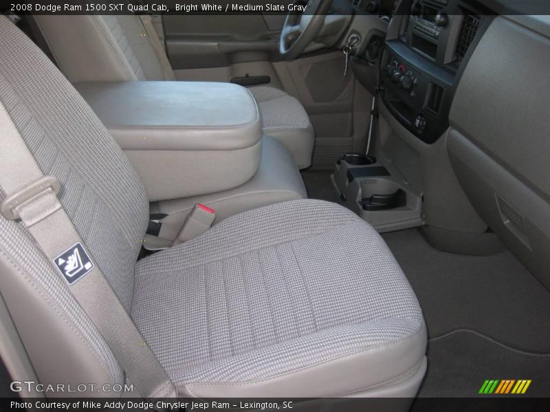 Bright White / Medium Slate Gray 2008 Dodge Ram 1500 SXT Quad Cab