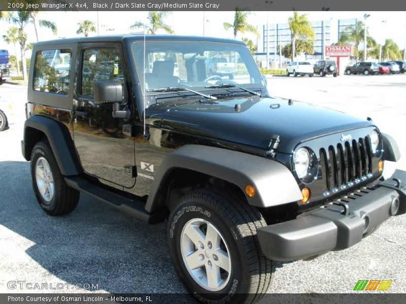 Black / Dark Slate Gray/Medium Slate Gray 2009 Jeep Wrangler X 4x4