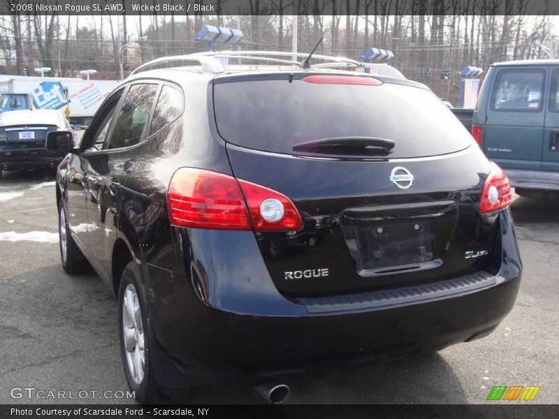 Wicked Black / Black 2008 Nissan Rogue SL AWD