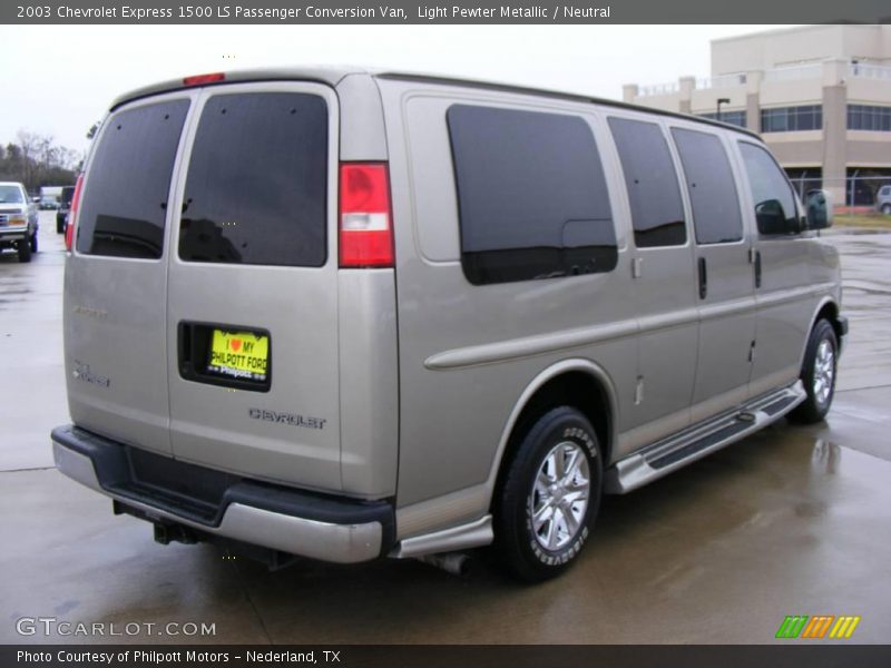 Light Pewter Metallic / Neutral 2003 Chevrolet Express 1500 LS Passenger Conversion Van