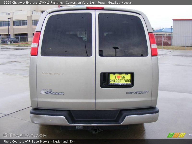 Light Pewter Metallic / Neutral 2003 Chevrolet Express 1500 LS Passenger Conversion Van