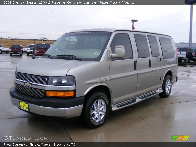 Light Pewter Metallic / Neutral 2003 Chevrolet Express 1500 LS Passenger Conversion Van