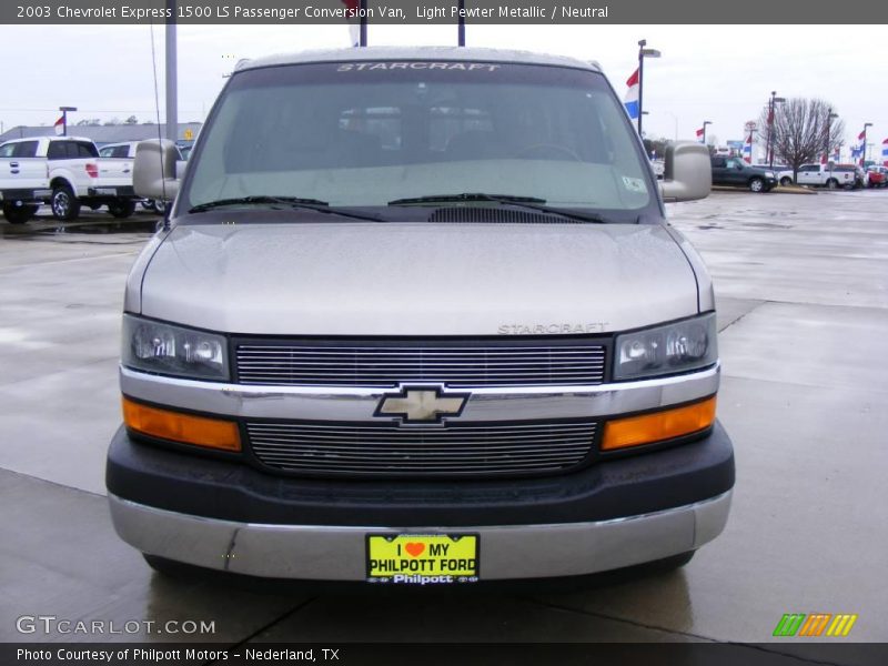 Light Pewter Metallic / Neutral 2003 Chevrolet Express 1500 LS Passenger Conversion Van