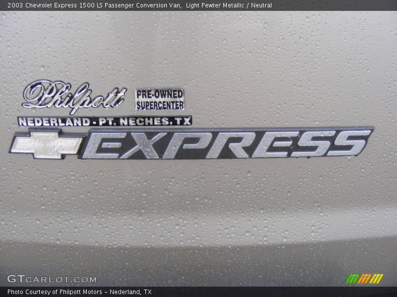 Light Pewter Metallic / Neutral 2003 Chevrolet Express 1500 LS Passenger Conversion Van