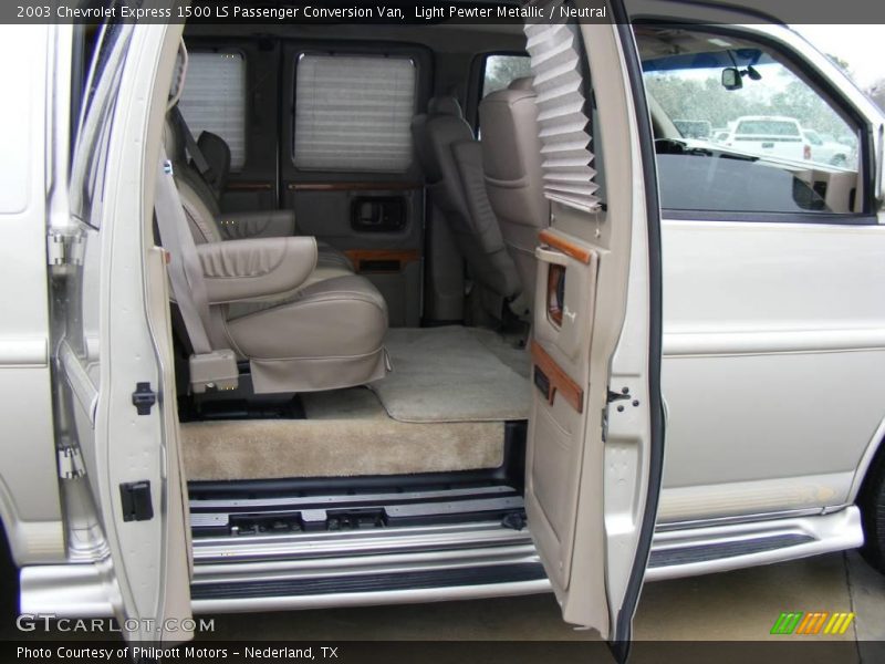 Light Pewter Metallic / Neutral 2003 Chevrolet Express 1500 LS Passenger Conversion Van