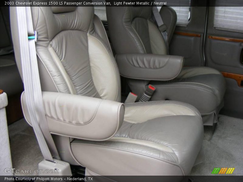 Light Pewter Metallic / Neutral 2003 Chevrolet Express 1500 LS Passenger Conversion Van