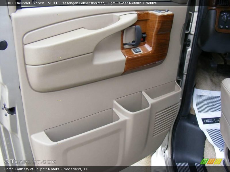 Light Pewter Metallic / Neutral 2003 Chevrolet Express 1500 LS Passenger Conversion Van