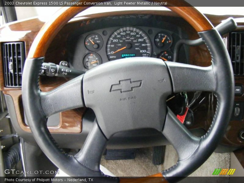 Light Pewter Metallic / Neutral 2003 Chevrolet Express 1500 LS Passenger Conversion Van