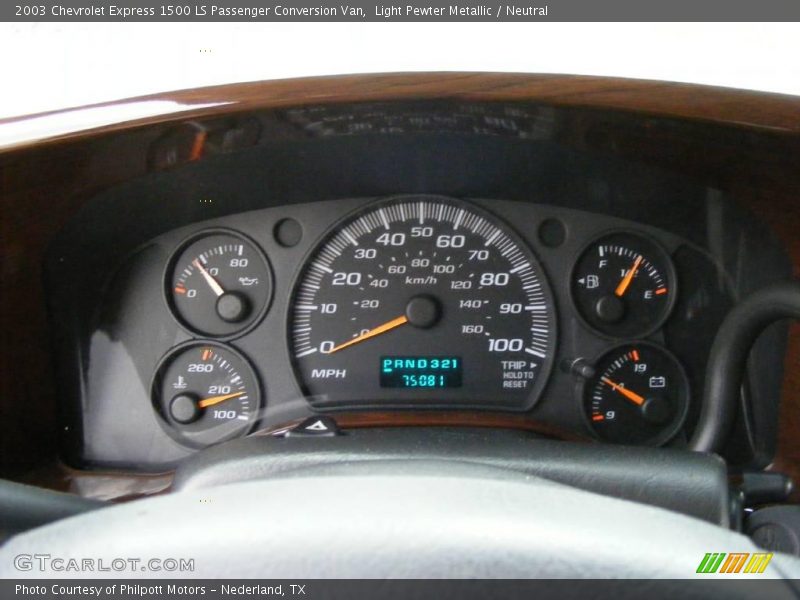 Light Pewter Metallic / Neutral 2003 Chevrolet Express 1500 LS Passenger Conversion Van