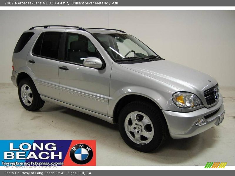 Brilliant Silver Metallic / Ash 2002 Mercedes-Benz ML 320 4Matic