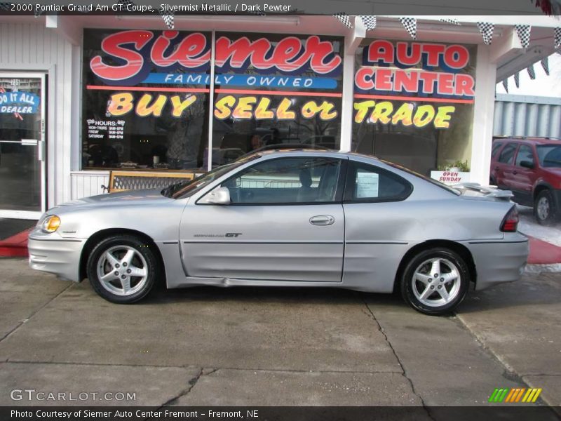 Silvermist Metallic / Dark Pewter 2000 Pontiac Grand Am GT Coupe