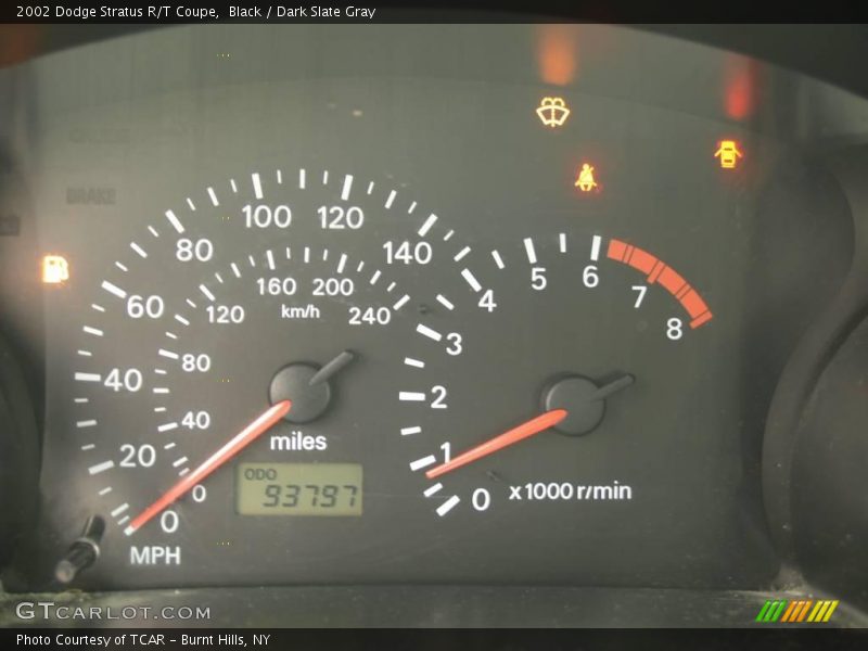 Black / Dark Slate Gray 2002 Dodge Stratus R/T Coupe