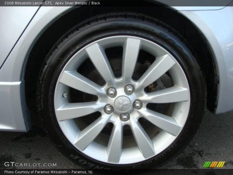 Apex Silver Metallic / Black 2008 Mitsubishi Lancer GTS