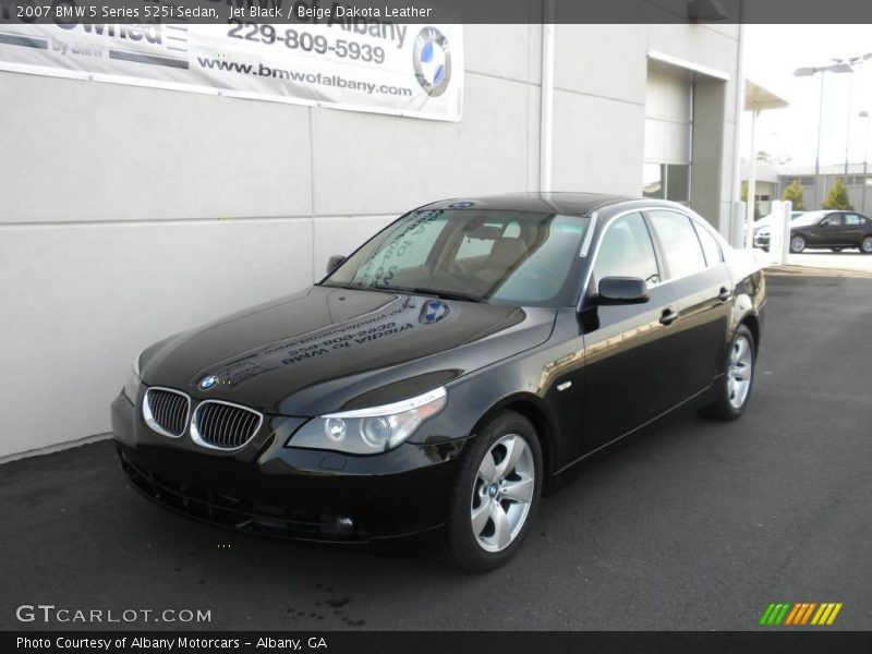 Jet Black / Beige Dakota Leather 2007 BMW 5 Series 525i Sedan