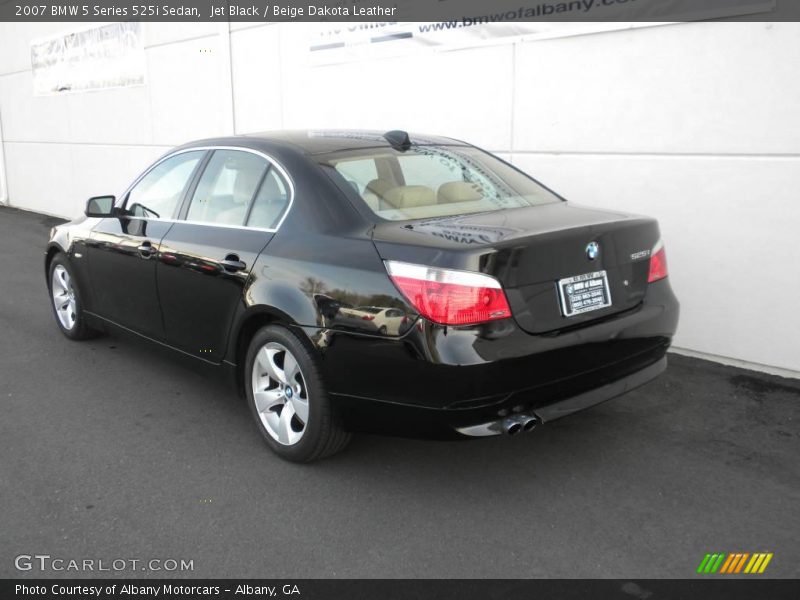 Jet Black / Beige Dakota Leather 2007 BMW 5 Series 525i Sedan