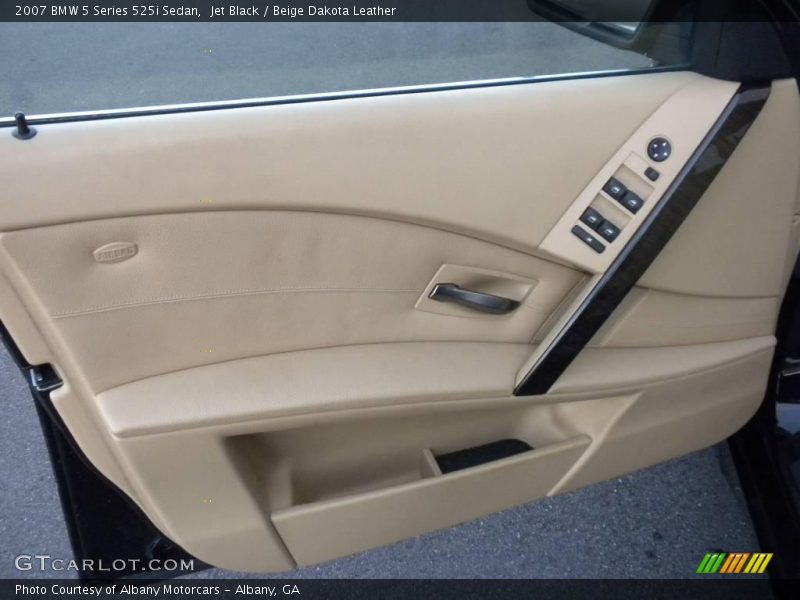 Jet Black / Beige Dakota Leather 2007 BMW 5 Series 525i Sedan