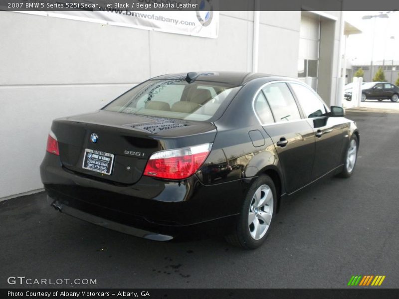 Jet Black / Beige Dakota Leather 2007 BMW 5 Series 525i Sedan