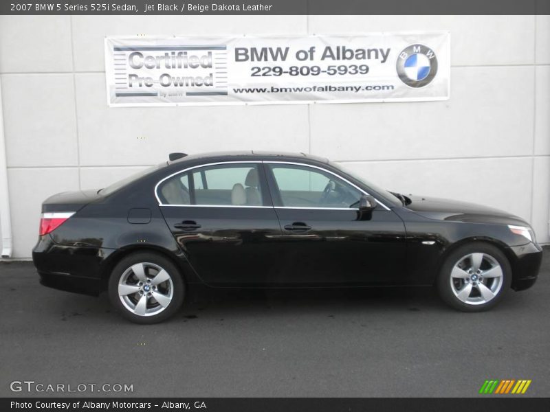 Jet Black / Beige Dakota Leather 2007 BMW 5 Series 525i Sedan