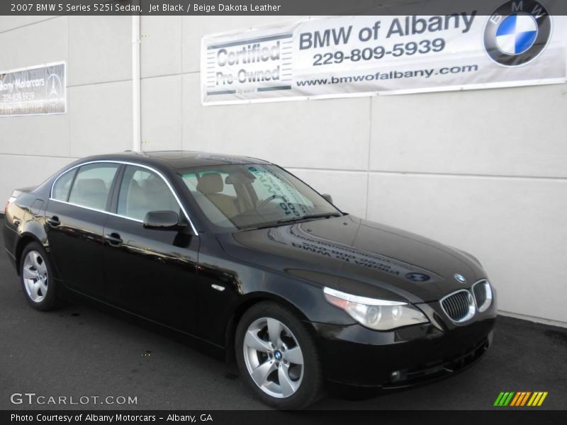 Jet Black / Beige Dakota Leather 2007 BMW 5 Series 525i Sedan